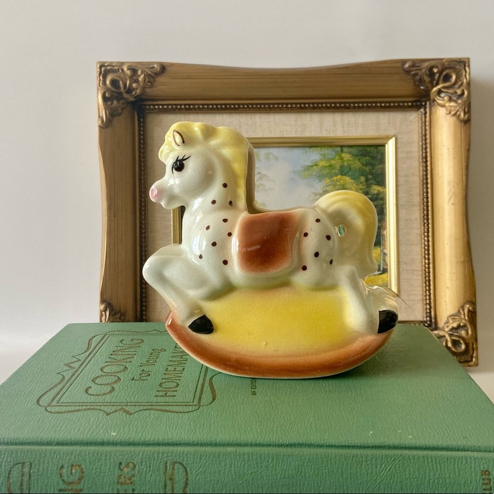Vintage Baby Rocking Horse Planter